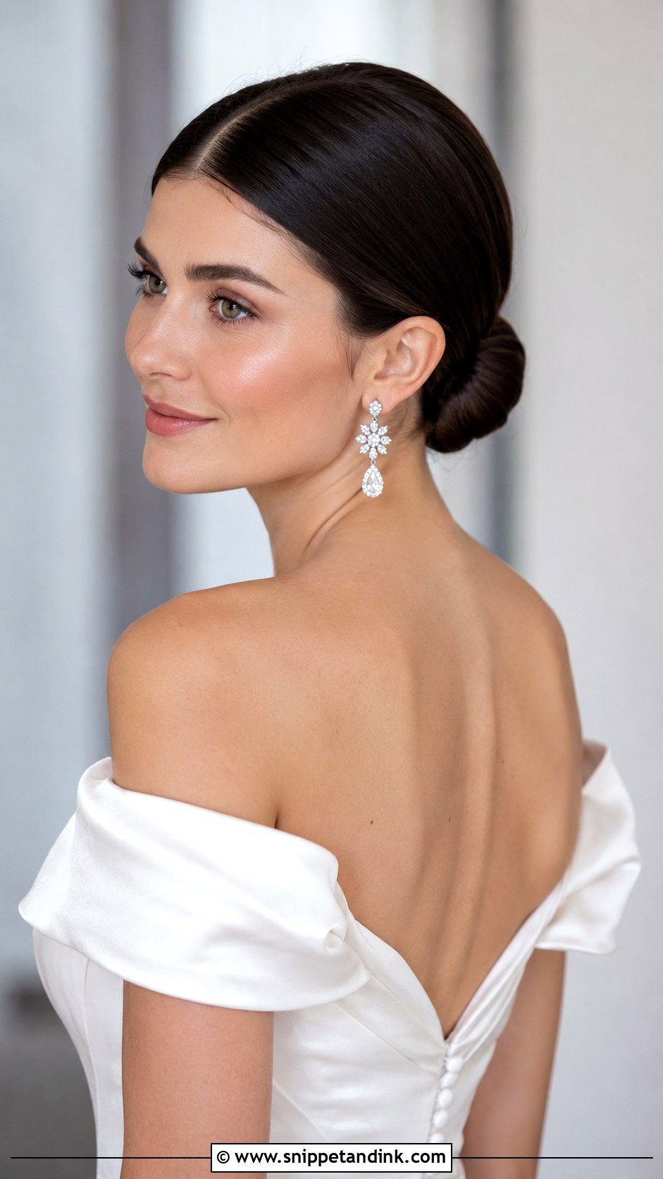 Sleek Low Bun Wedding Hairstyle - Snippet and Ink - 25 Hairstyle Ideas for Wedding
