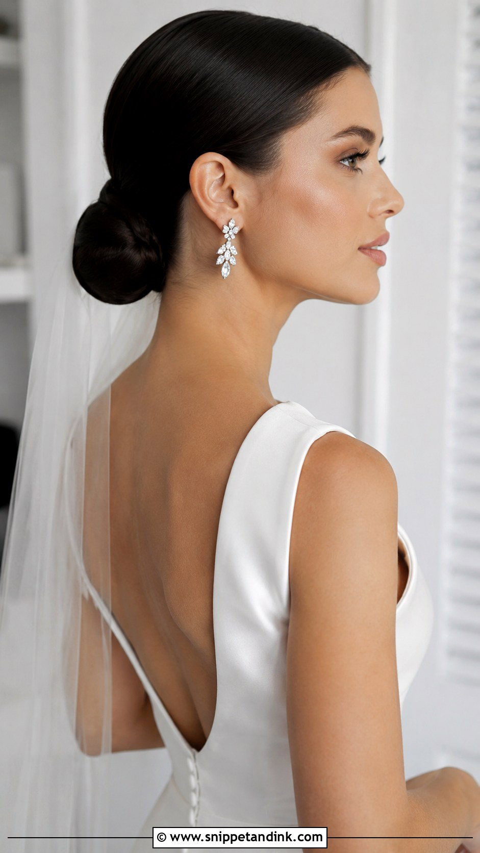 Sleek Low Bun Wedding Updo - Snippet and Ink - 35 Hairstyles for Wedding