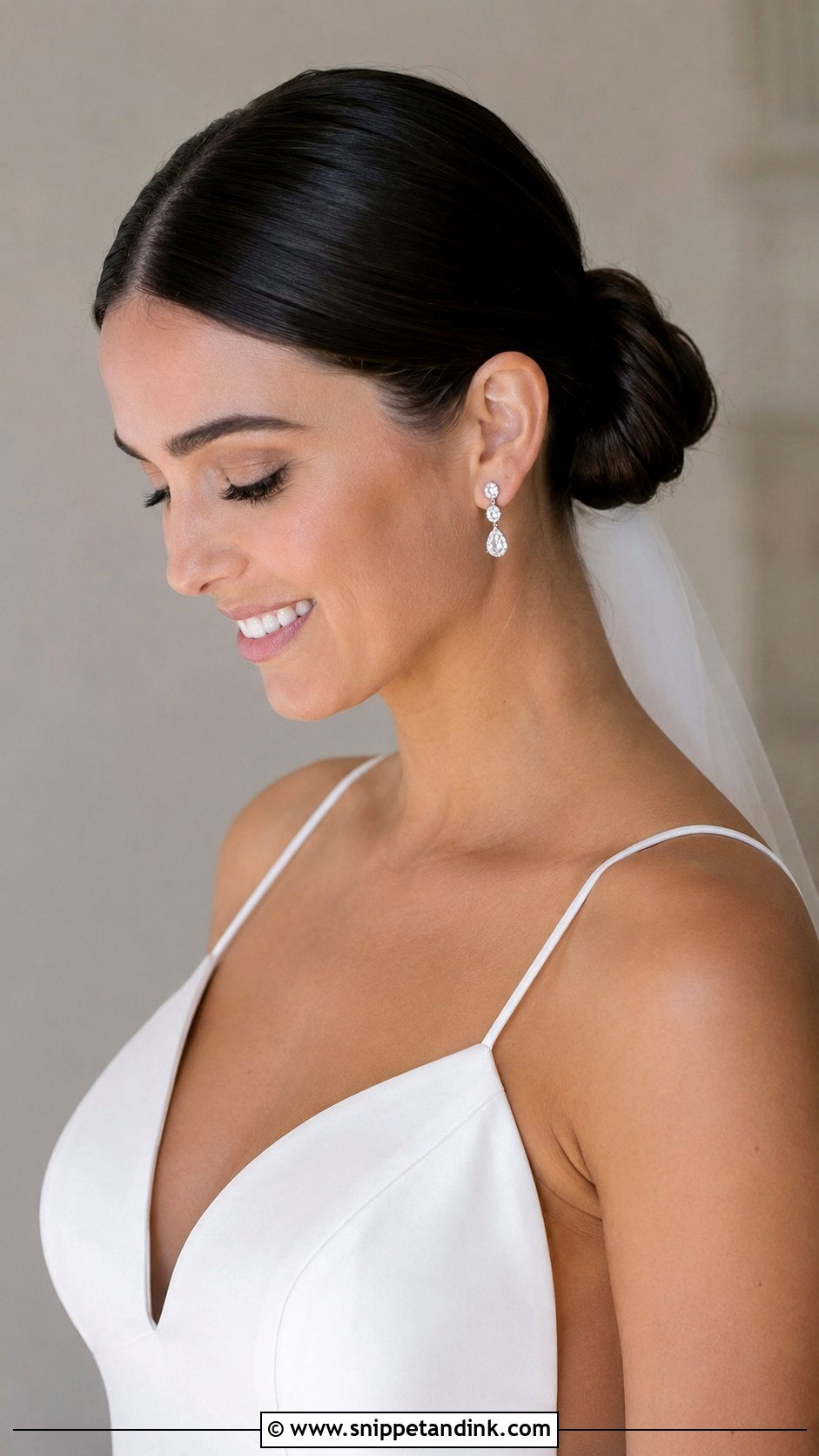 Sleek Low Bun Wedding Updo - Snippet and Ink - 20 Hair for a Wedding Ideas