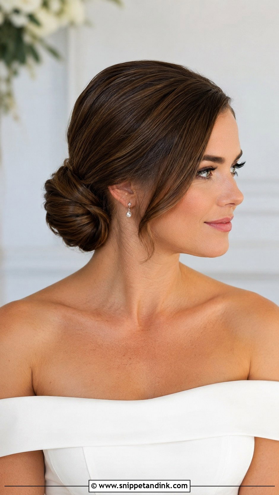 Sleek Low Bun Wedding Updo - Snippet and Ink - 20 Low Wedding Updo Ideas
