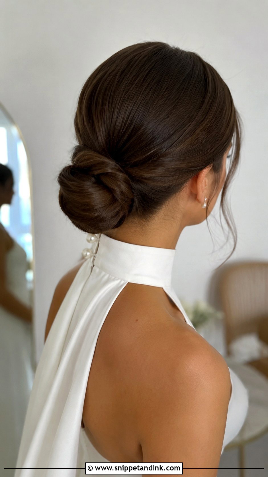 Sleek Low Bun With Hand Tied Extensions - Snippet and Ink - 20 Wedding Hair Extensions