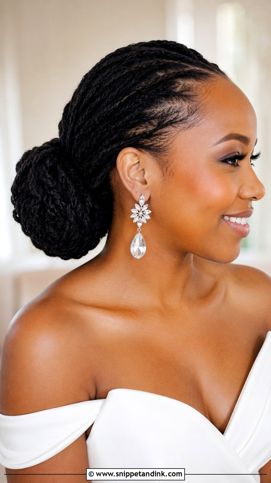 Sleek Low Bun With Locs - Snippet and Ink - 25 Bridal Locs Hairstyles