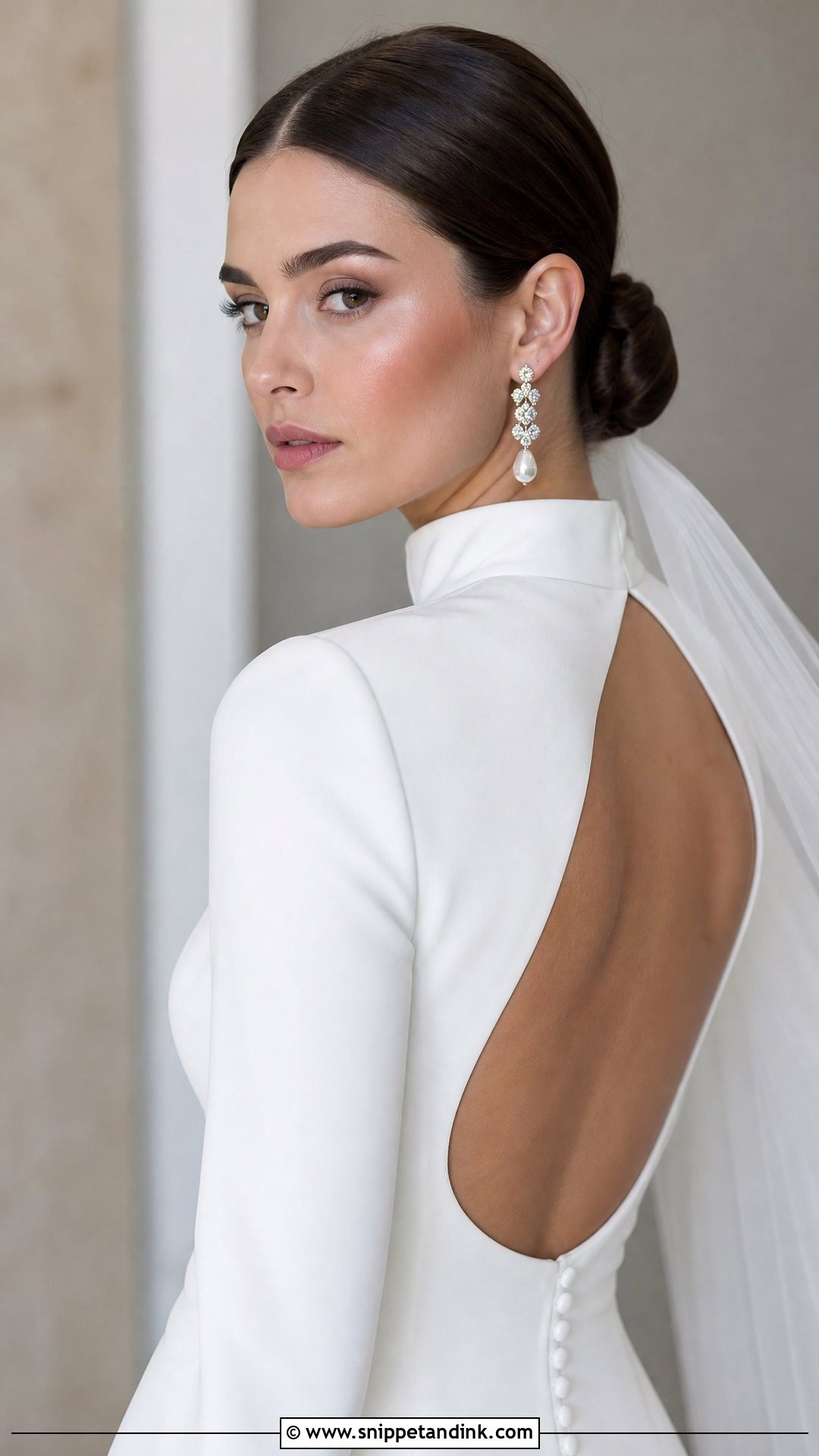 Sleek Low Bun for Brides - Snippet and Ink - 20 Wedding Hair Inspo Ideas