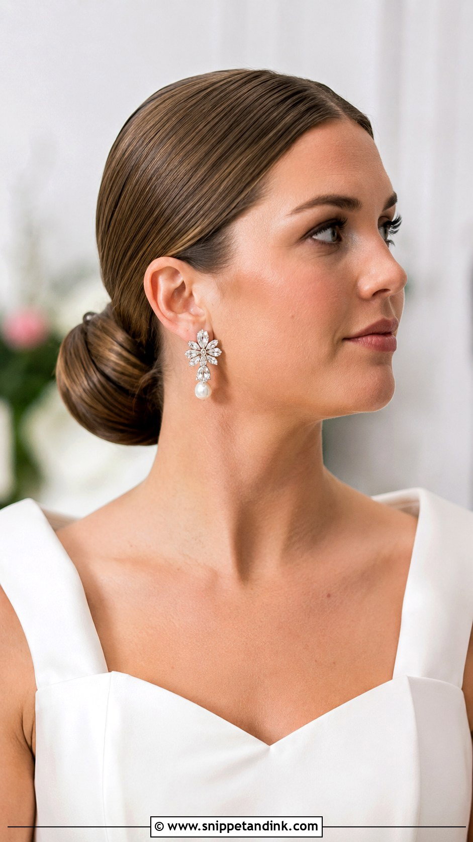 Sleek Low Bun for Brides - Snippet and Ink - 20 Winter Wedding Hairstyles