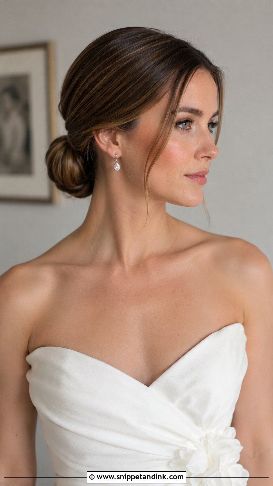 Sleek Low Bun for Brides - Snippet and Ink - 20 Bride Hairstyles Straight Hair