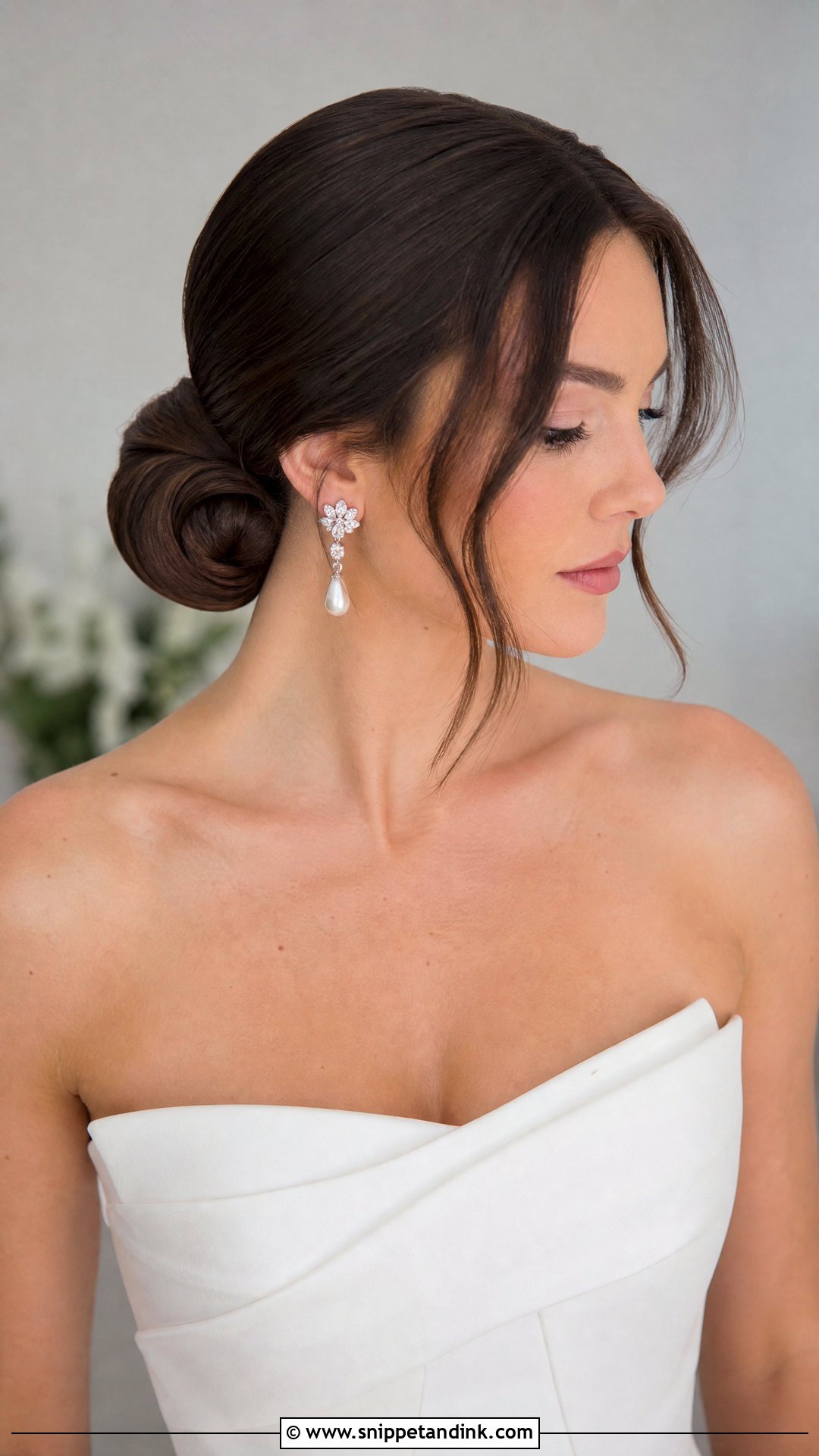 Sleek Low Bun for Brides - Snippet and Ink - 30 Easy Wedding Hairstyles
