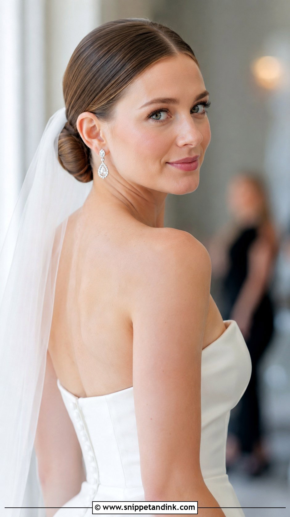 Sleek Low Bun for Brides - Snippet and Ink - 30 Hairstyle for Bride Ideas