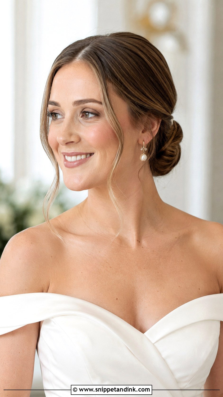 Sleek Low Bun for Brides - Snippet and Ink - 30 Hairstyles for Marriage