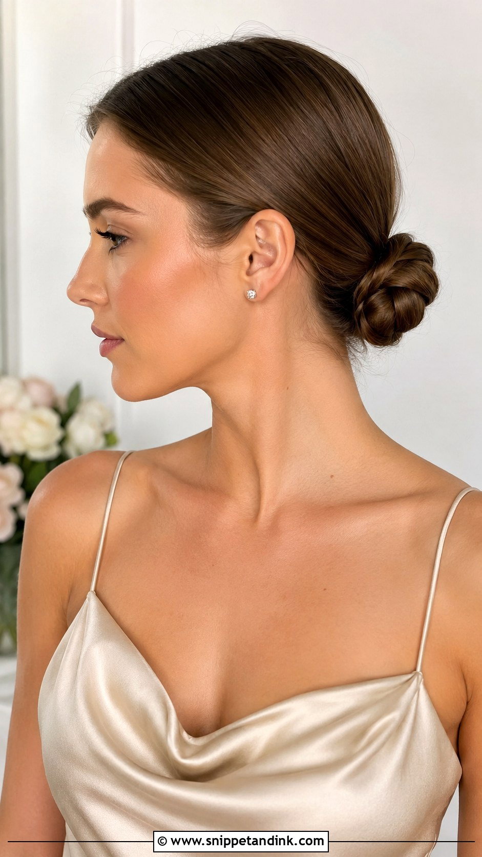 Sleek Low Bun for Courthouse Wedding - Snippet and Ink - 20 Courthouse Wedding Hairstyles