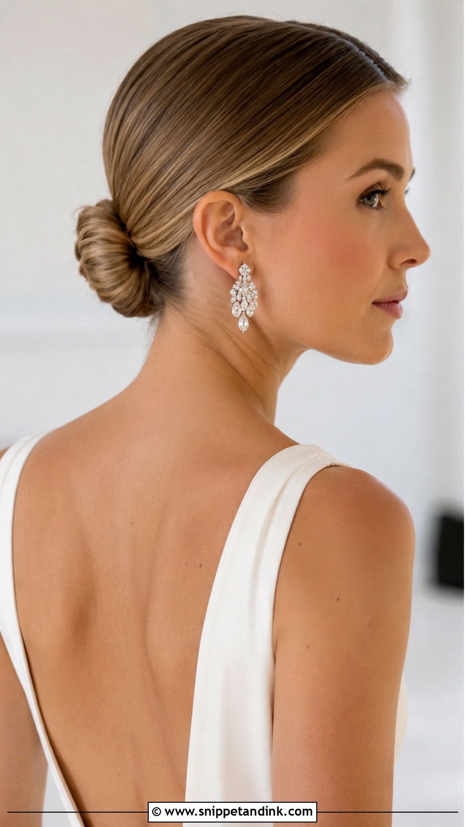 Sleek Low Bun for Engagement - Snippet and Ink - 25 Hair Styles for Engagement