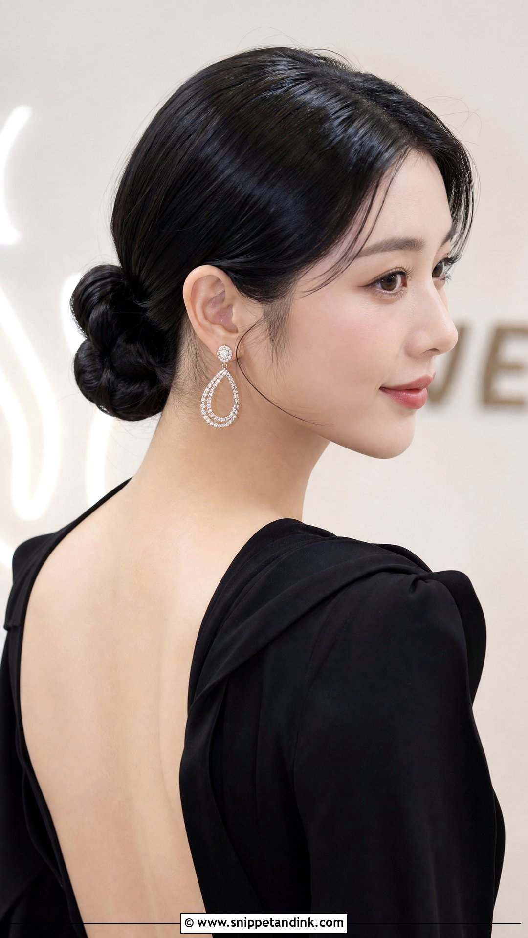 Sleek Low Bun for Medium Hair - Snippet and Ink - 20 Wedding Guest Hairstyles 2025