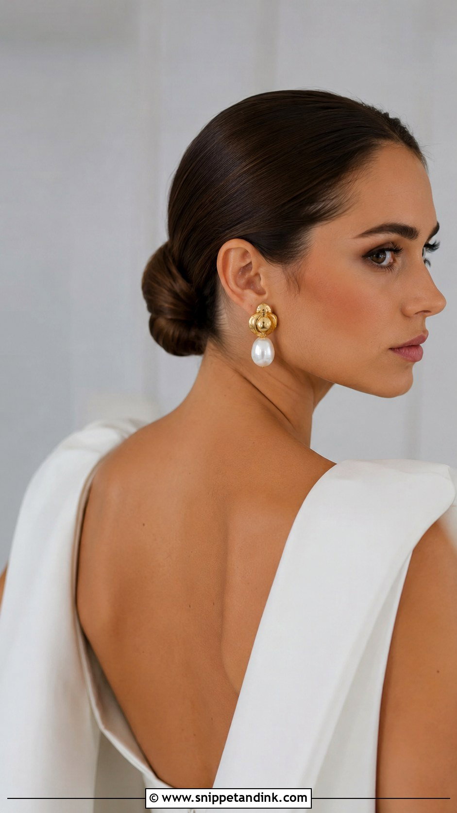 Sleek Low Bun for Modern Brides - Snippet and Ink - 30 Brides Hairstyles