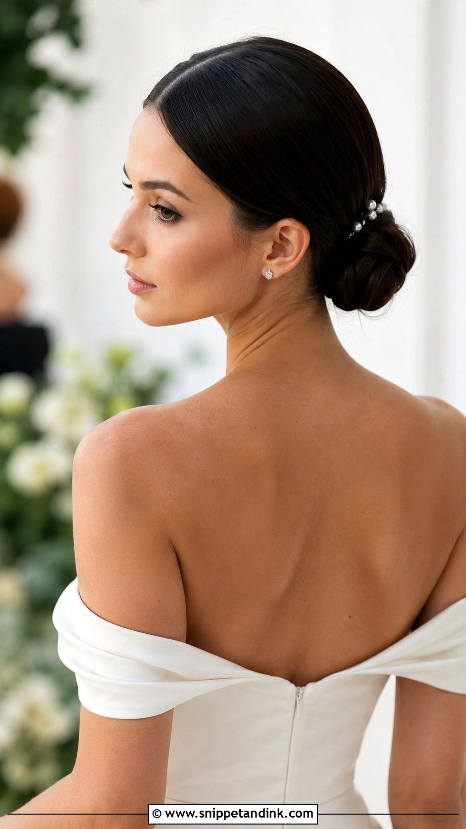 Sleek Low Bun for Wedding - Snippet and Ink - 30 Straight Hair Hairstyles for Wedding
