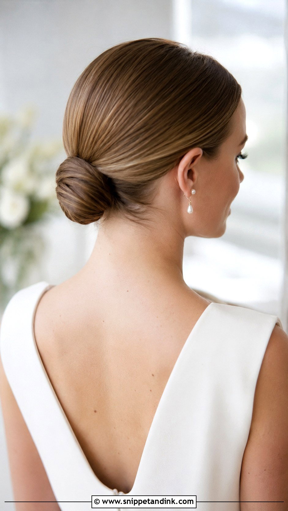 Sleek Low Bun for Wedding - Snippet and Ink - 35 Bun Hairstyles for Wedding