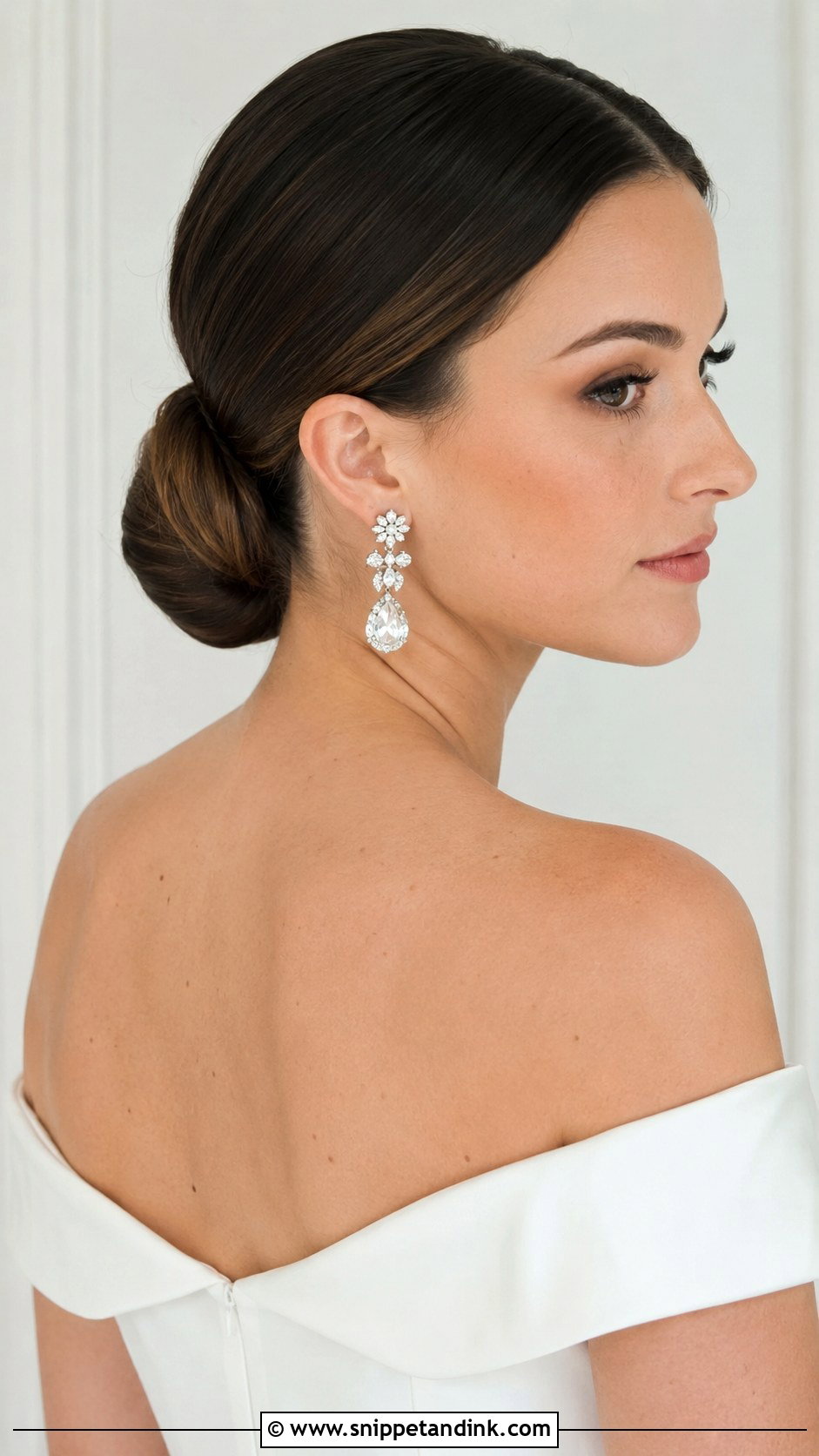 Sleek Low Bun for Wedding - Snippet and Ink - 25 Cute Hairstyles for Wedding