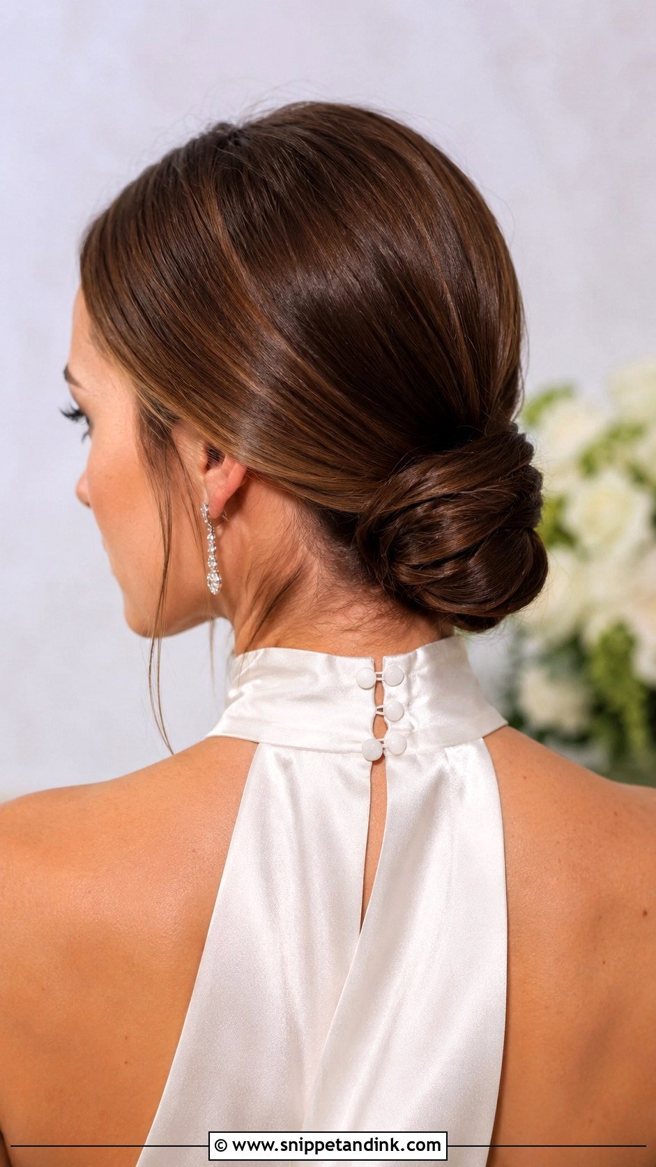 Sleek Low Chignon - Snippet and Ink - 20 Formal Wedding Guest Hairstyles