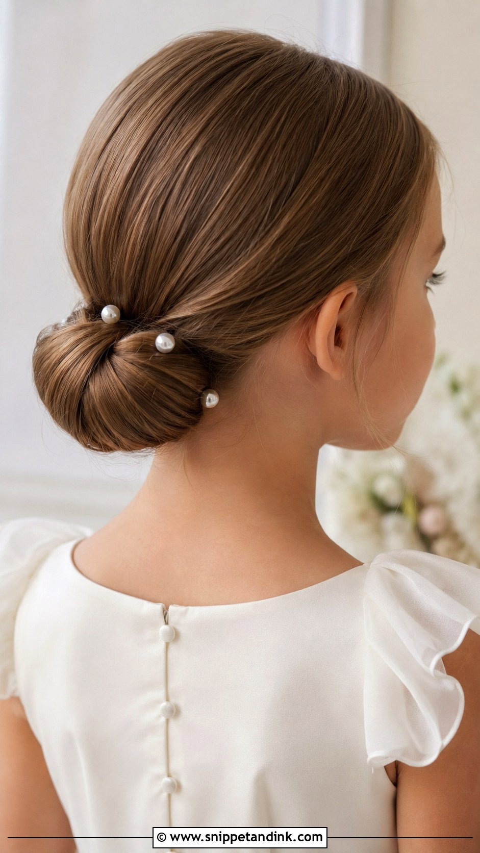 Sleek Low Chignon - Snippet and Ink - 20 Girls Wedding Hairstyles