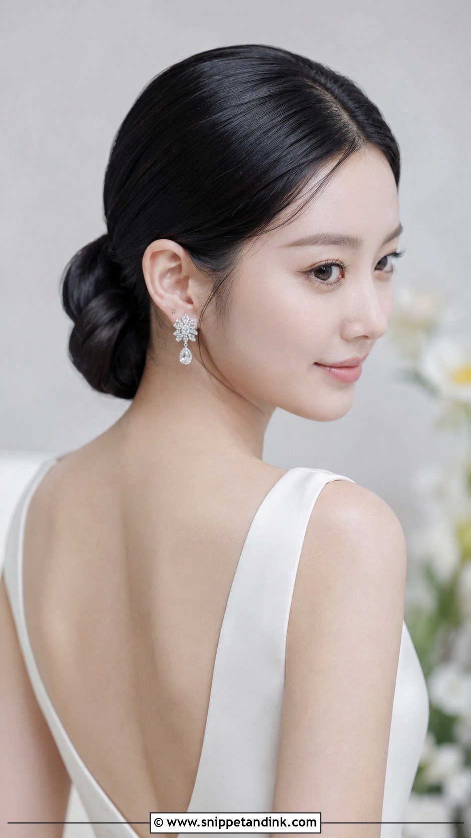 Sleek Low Chignon - Snippet and Ink - 20 Wedding Day Hairstyles for Bride