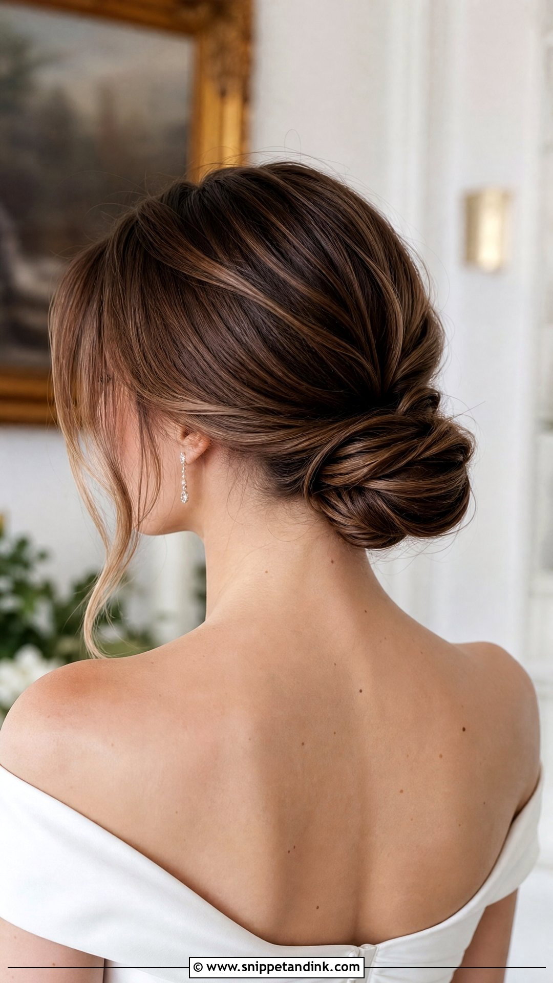 Sleek Low Chignon With Layers - Snippet and Ink - 20 Wedding Hairstyles for Layered Hair