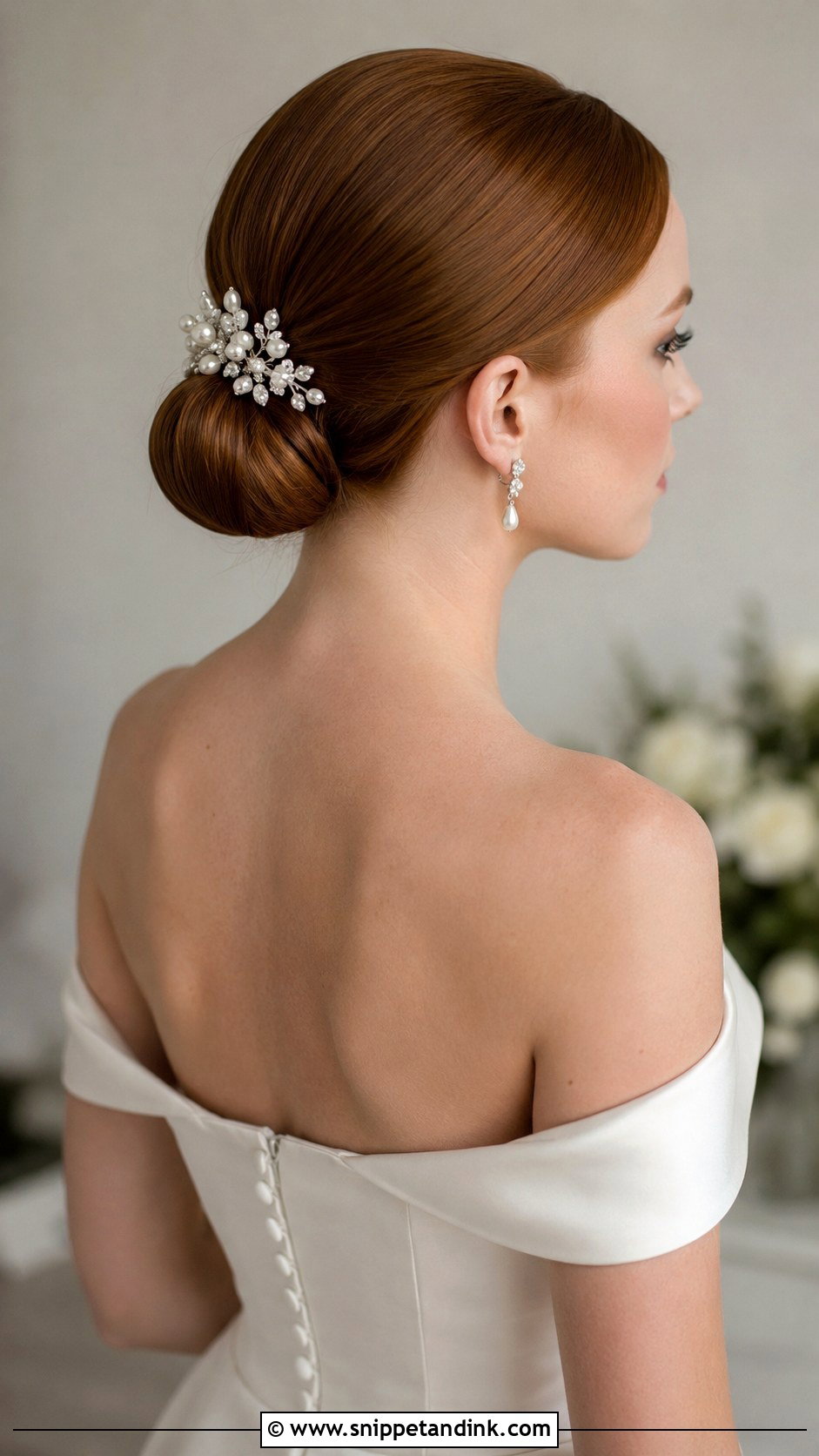 Sleek Low Chignon for Brides - Snippet and Ink - 20 Slick Wedding Hair Ideas