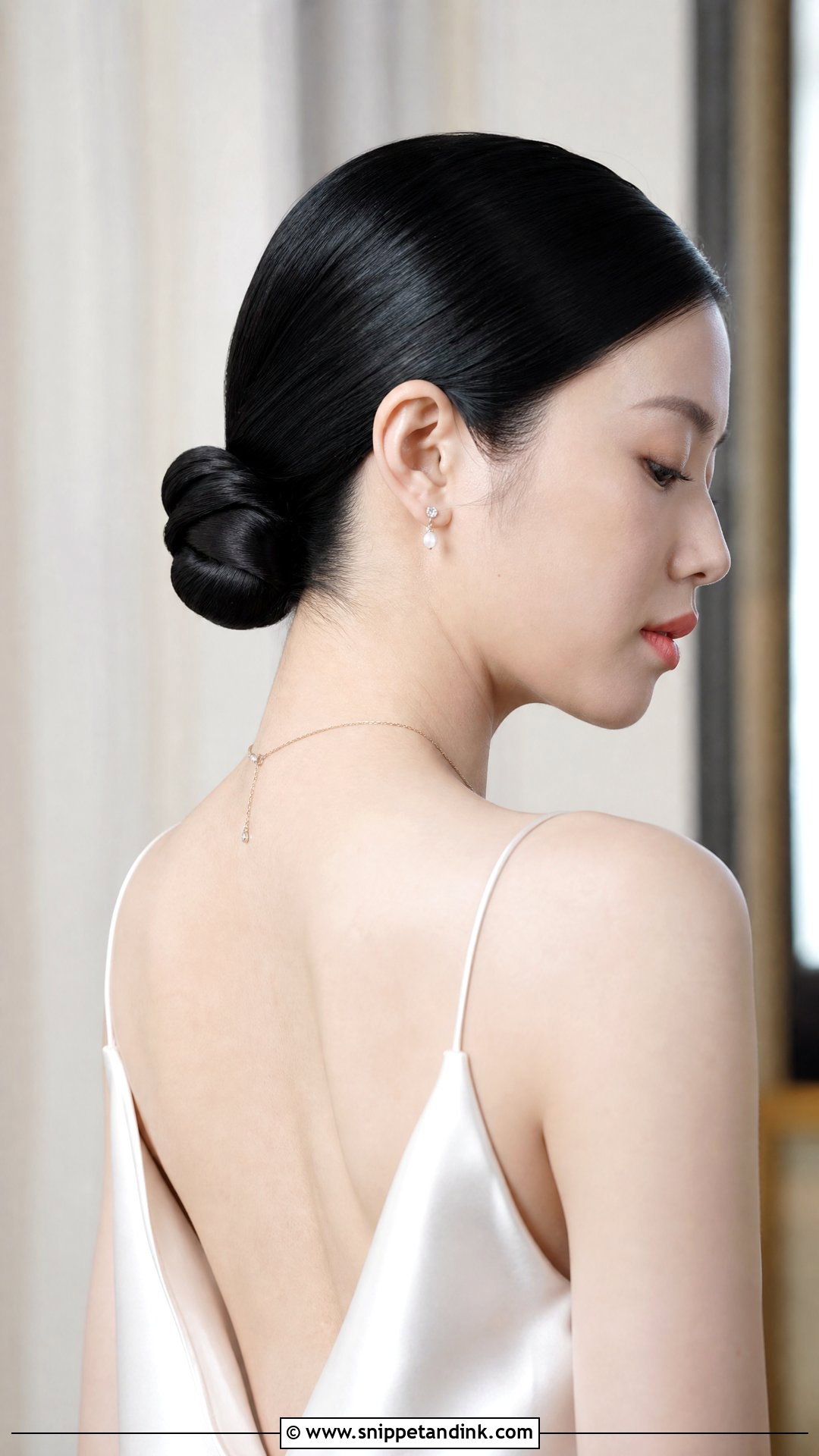 Sleek Low Knot - Snippet and Ink - 20 Wedding Hair Inspiration Updo Hairstyle Ideas
