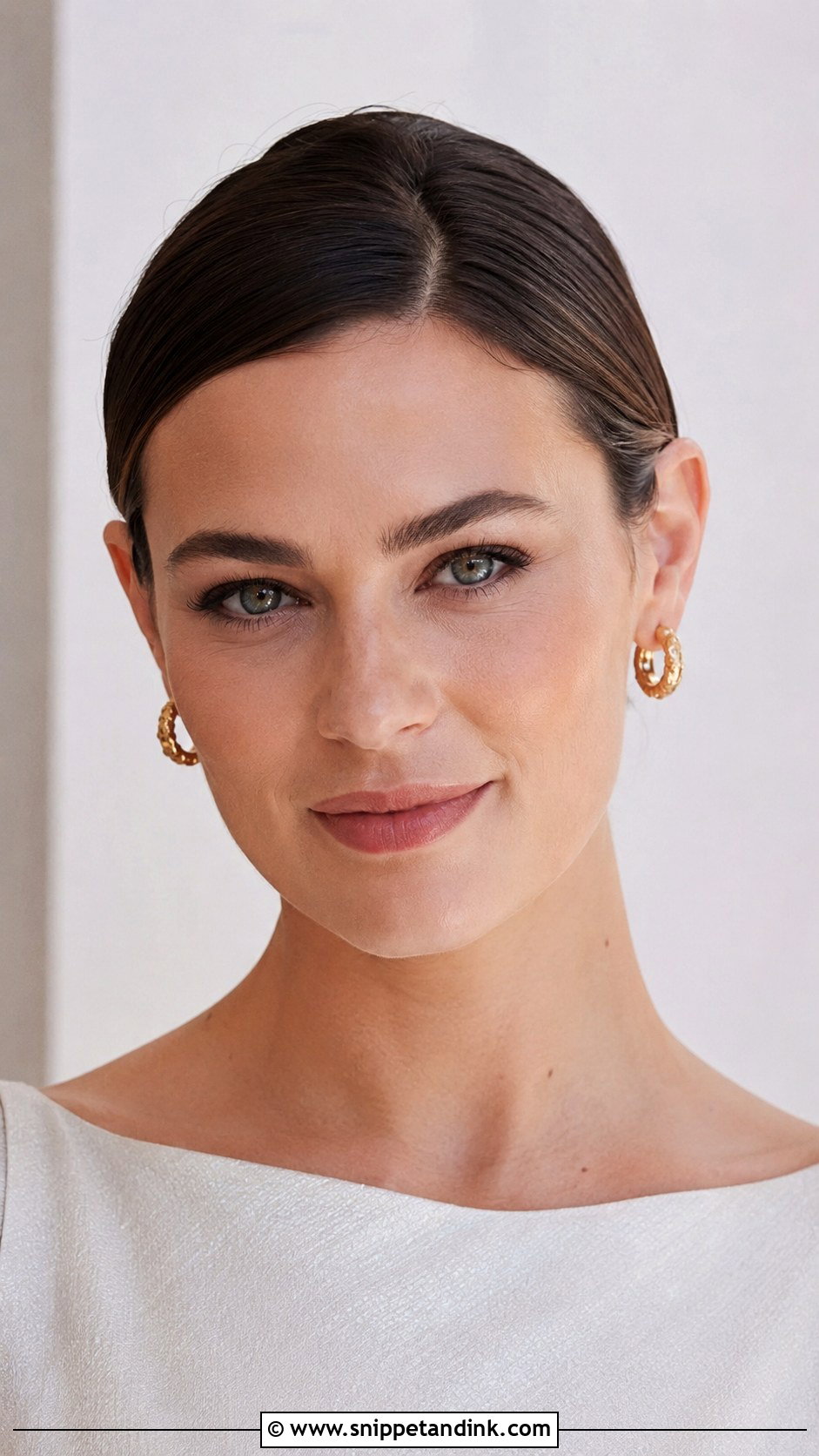 Sleek Low Part With Tucked Sides - Snippet and Ink - 20 Sleek Bridal Hair Down Ideas