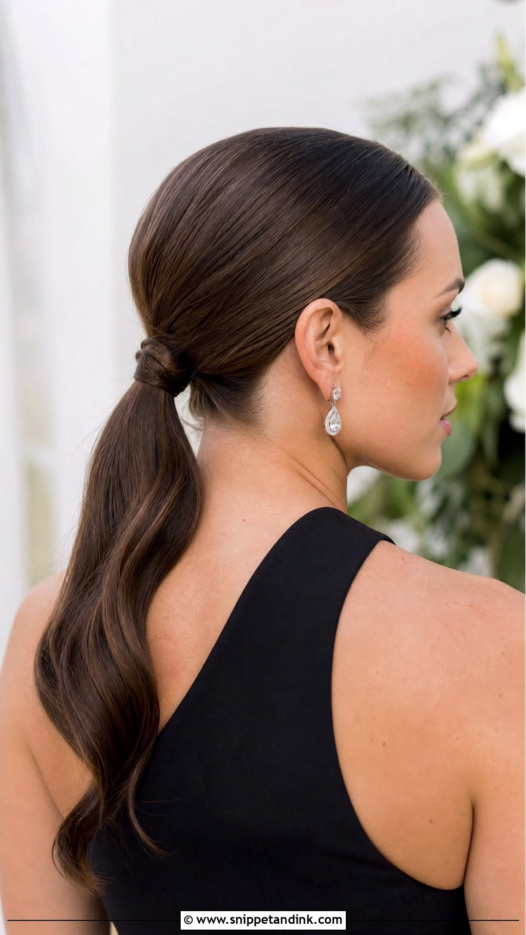 Sleek Low Ponytail - Snippet and Ink - 20 Bride Made Hairstyles