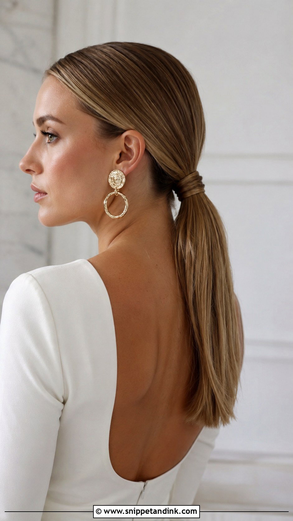 Sleek Low Ponytail - Snippet and Ink - 20 Hairstyle for a Wedding Guest Ideas