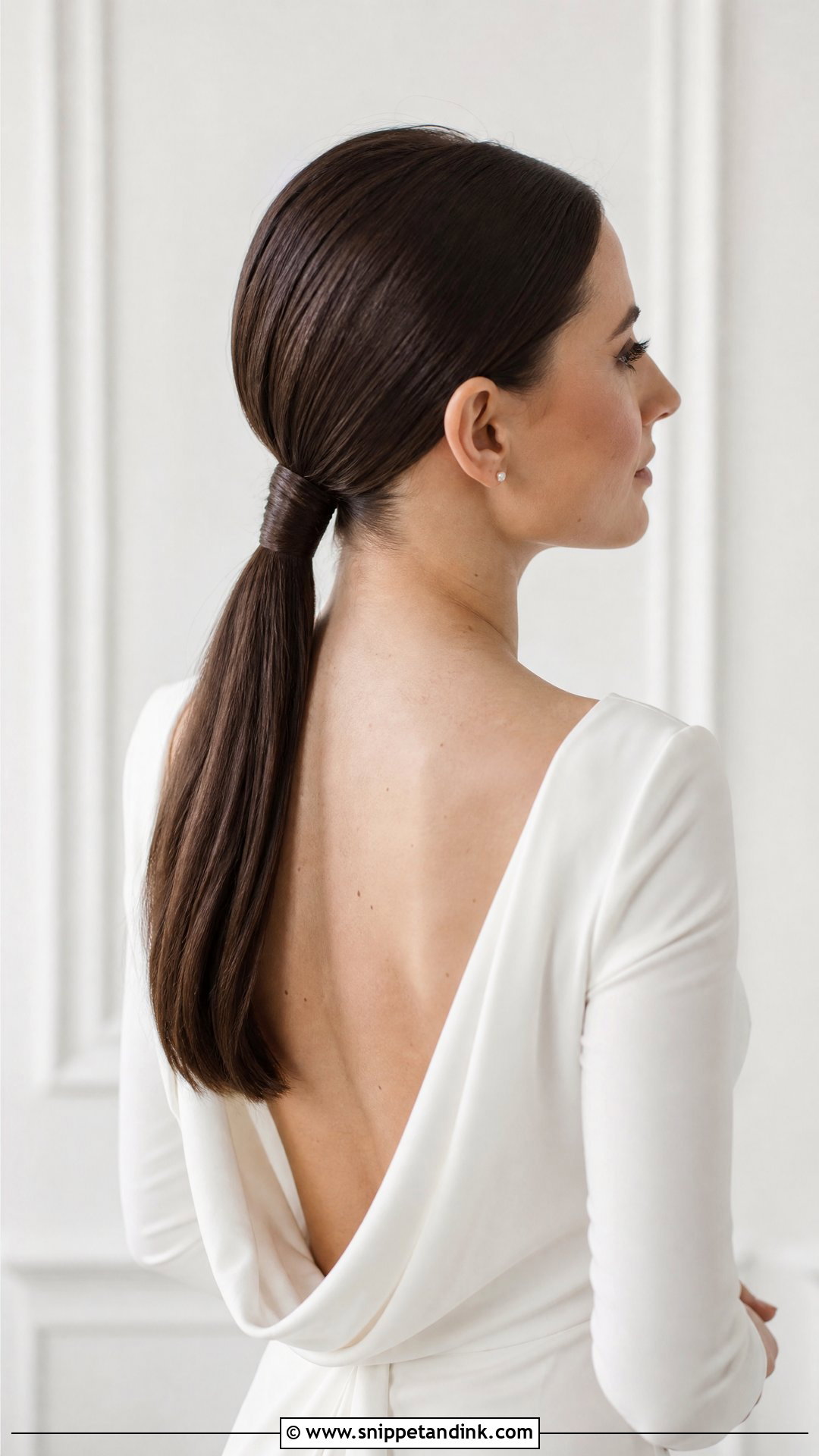 Sleek Low Ponytail - Snippet and Ink - 20 New Bridal Hairstyle Ideas