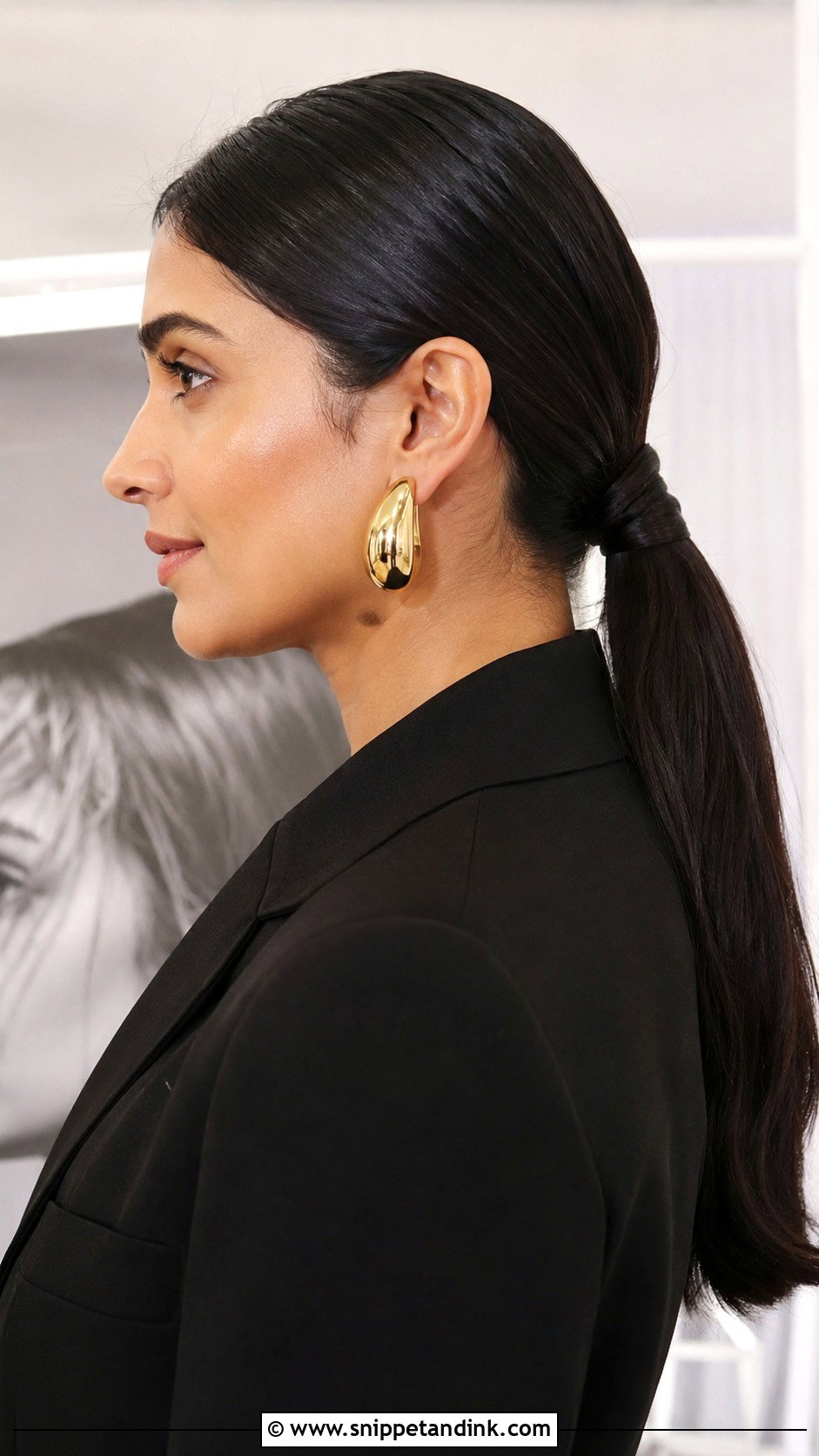 Sleek Low Ponytail - Snippet and Ink - 20 Nikkah Hairstyles for Bride Sister