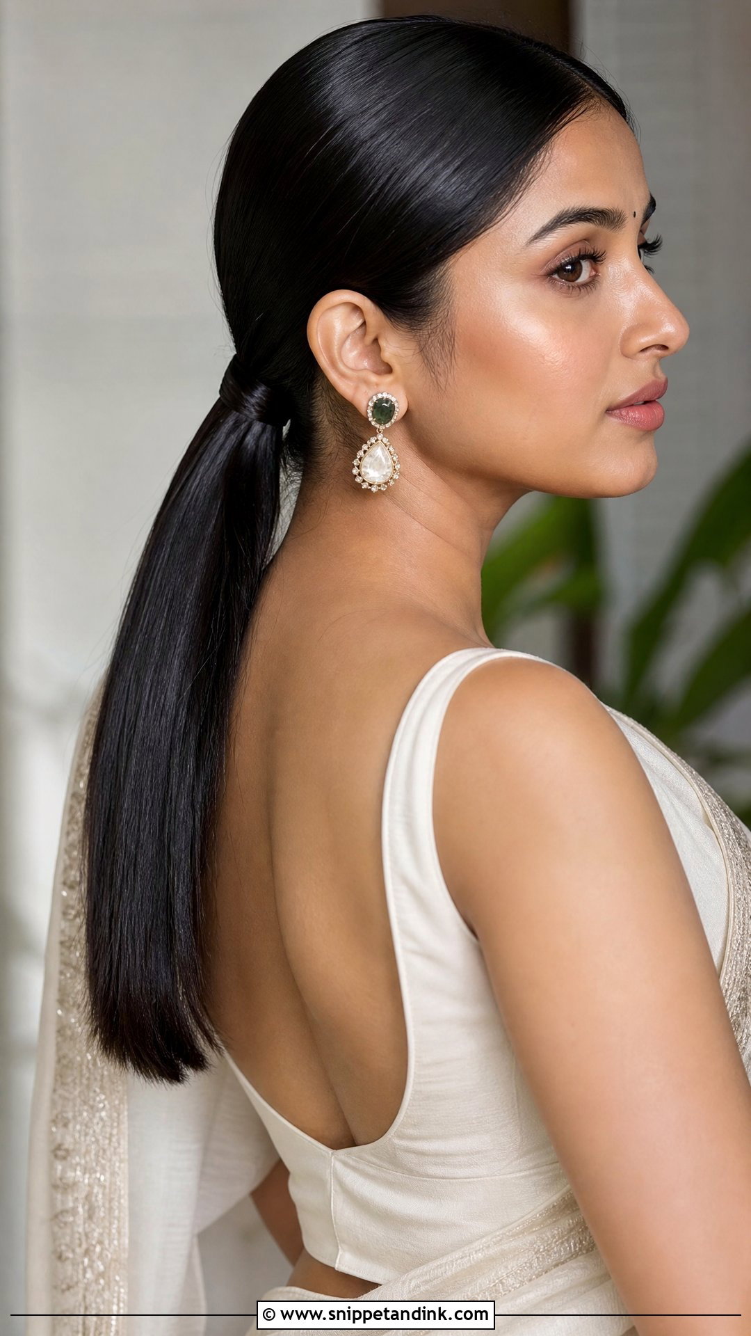 Sleek Low Ponytail - Snippet and Ink - 20 Roka Hairstyle for Bride Ideas
