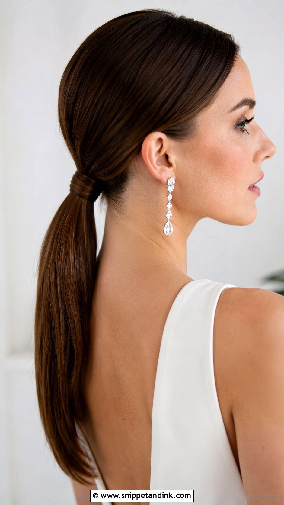 Sleek Low Ponytail - Snippet and Ink - 25 Bridal Hair Ideas