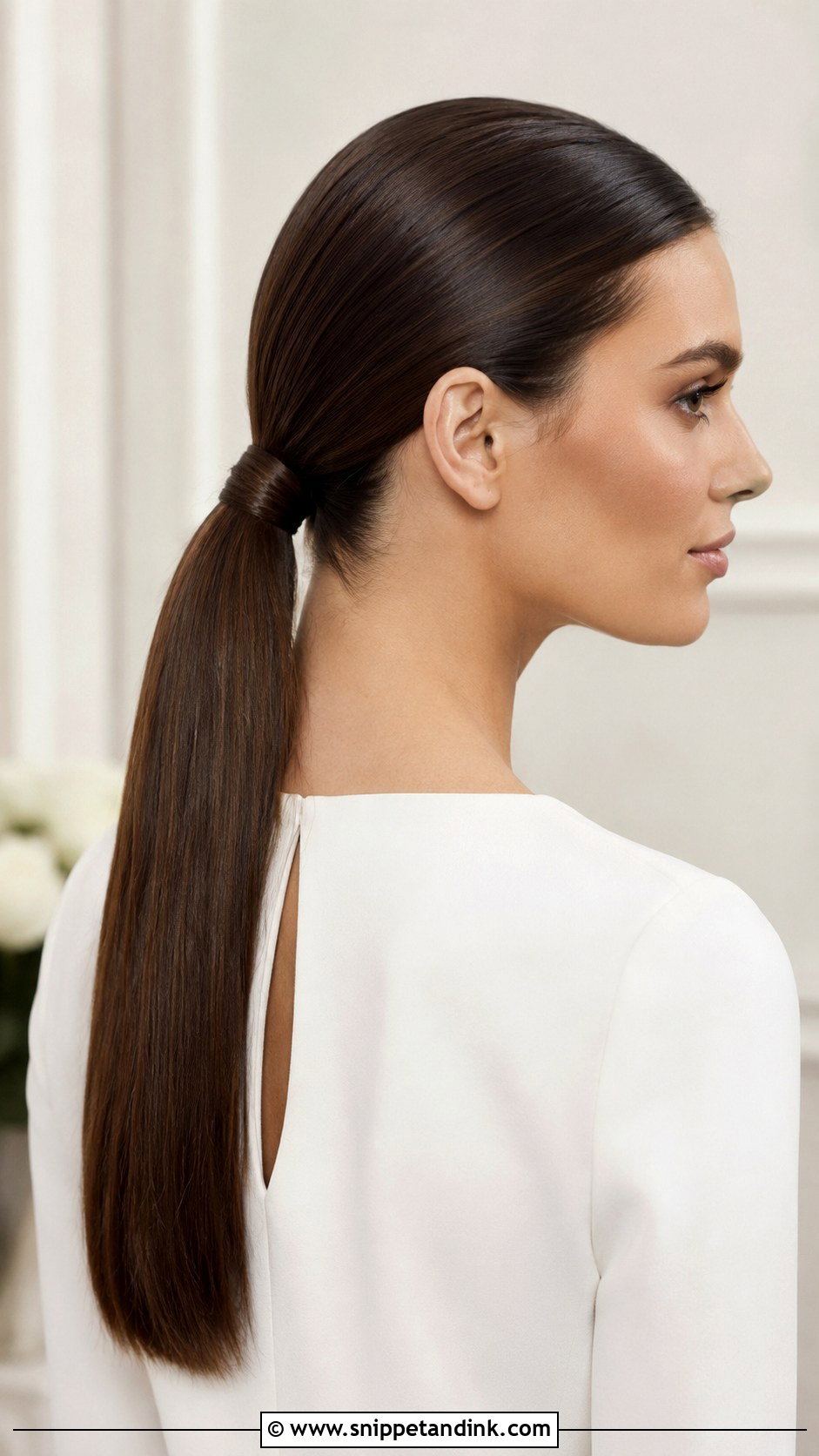 Sleek Low Ponytail - Snippet and Ink - 25 Hairstyles for a Wedding