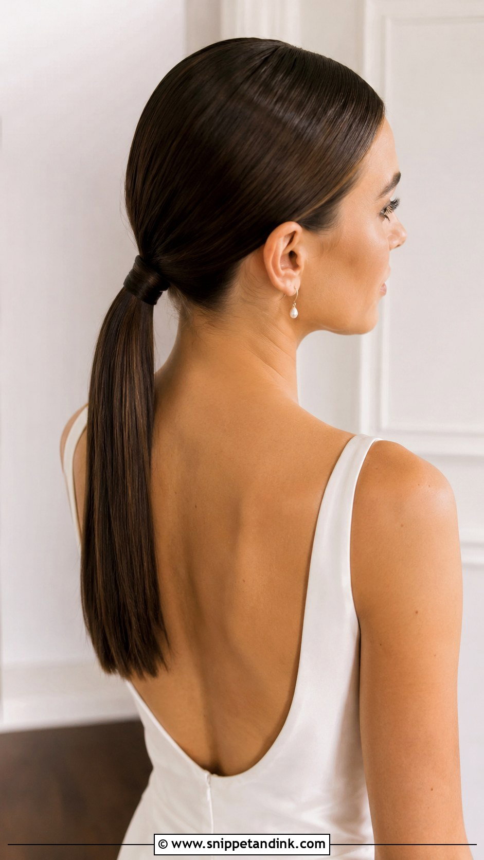 Sleek Low Ponytail - Snippet and Ink - 25 Hairstyles for Medium Length Hair for Wedding