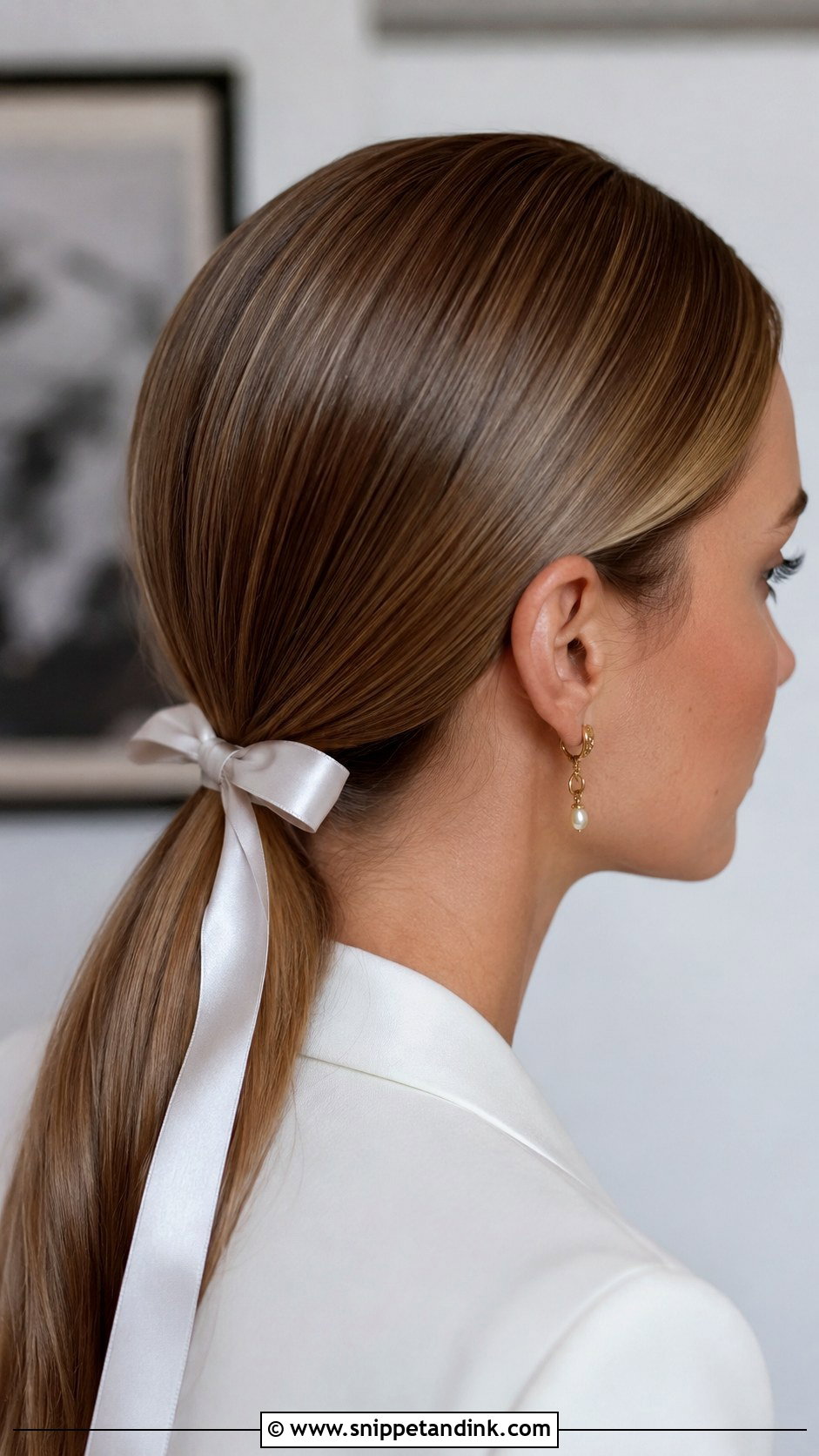 Sleek Low Ponytail - Snippet and Ink - 25 Simple Engagement Hairstyles