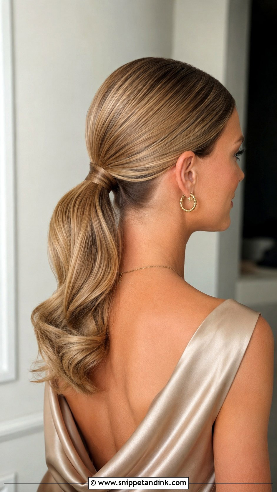 Sleek Low Ponytail Wedding Guest Hairstyle - Snippet and Ink - 15 Hairstyles to Attend a Wedding