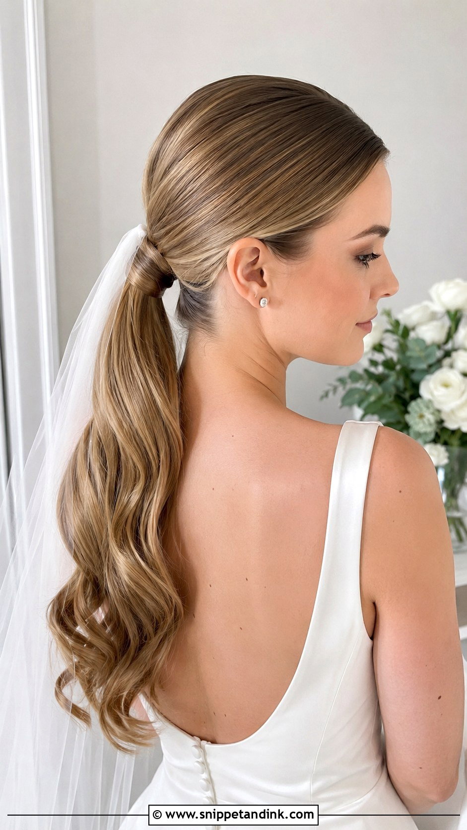 Sleek Low Ponytail Wedding Hair - Snippet and Ink - 20 Clean Wedding Hair Ideas