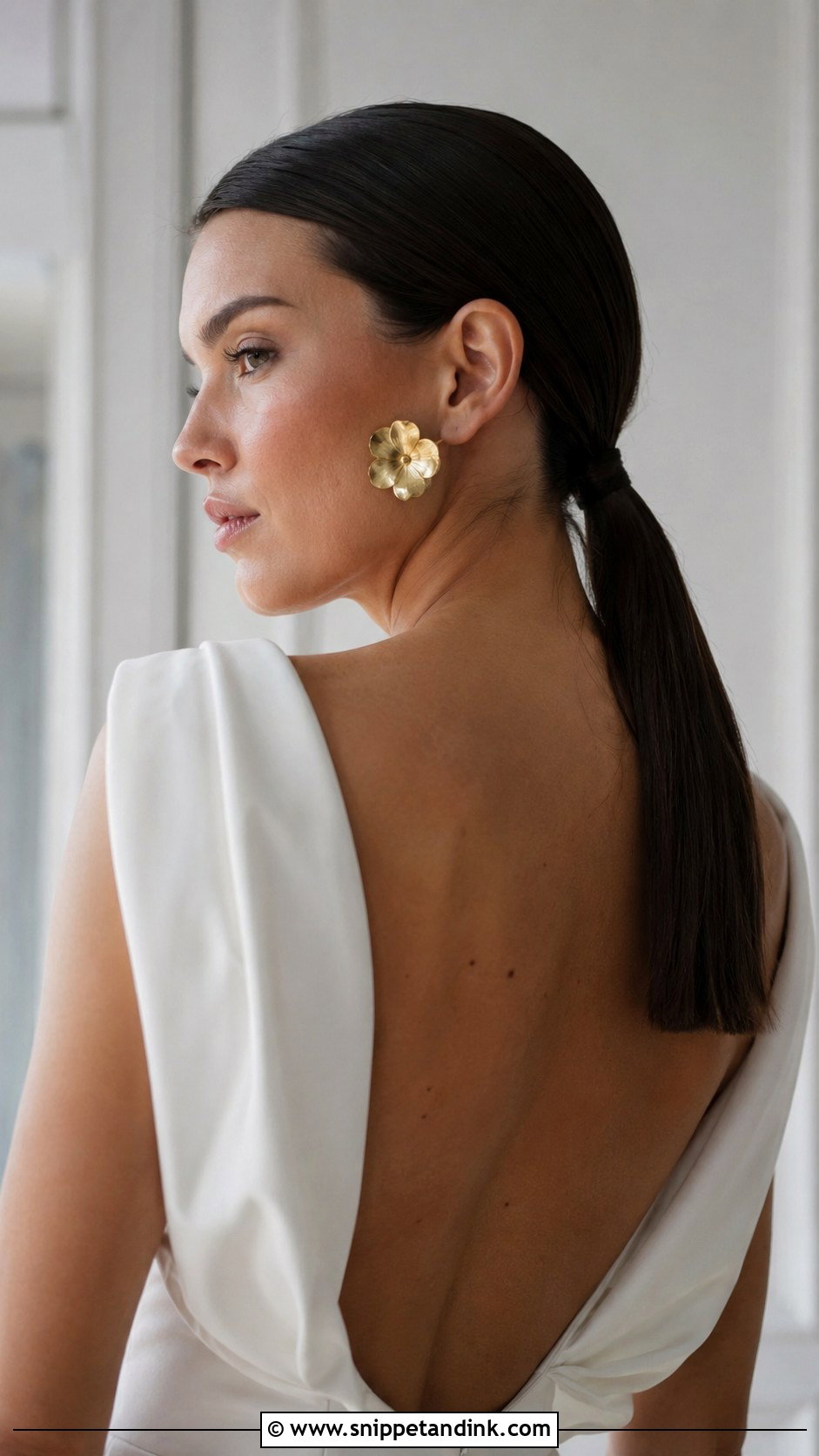 Sleek Low Ponytail Wedding Hair - Snippet and Ink - 25 Easy Wedding Hair Ideas