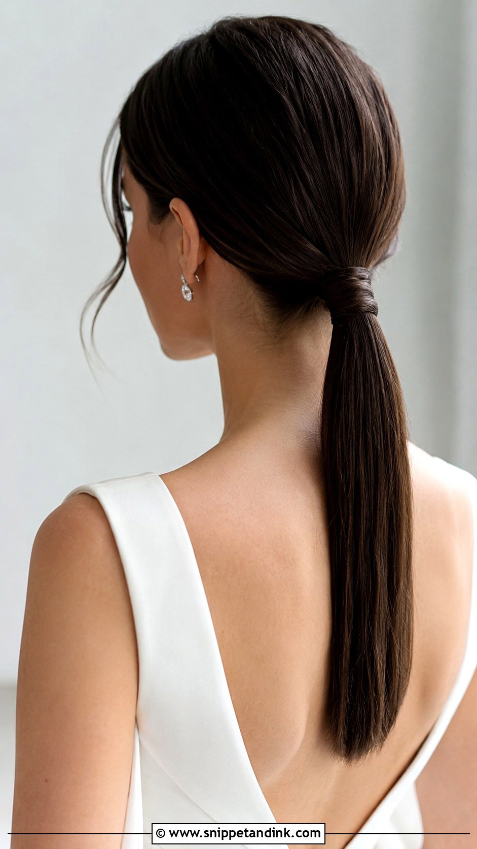 Sleek Low Ponytail Wedding Hair - Snippet and Ink - 25 Wedding Hair Bride Ideas