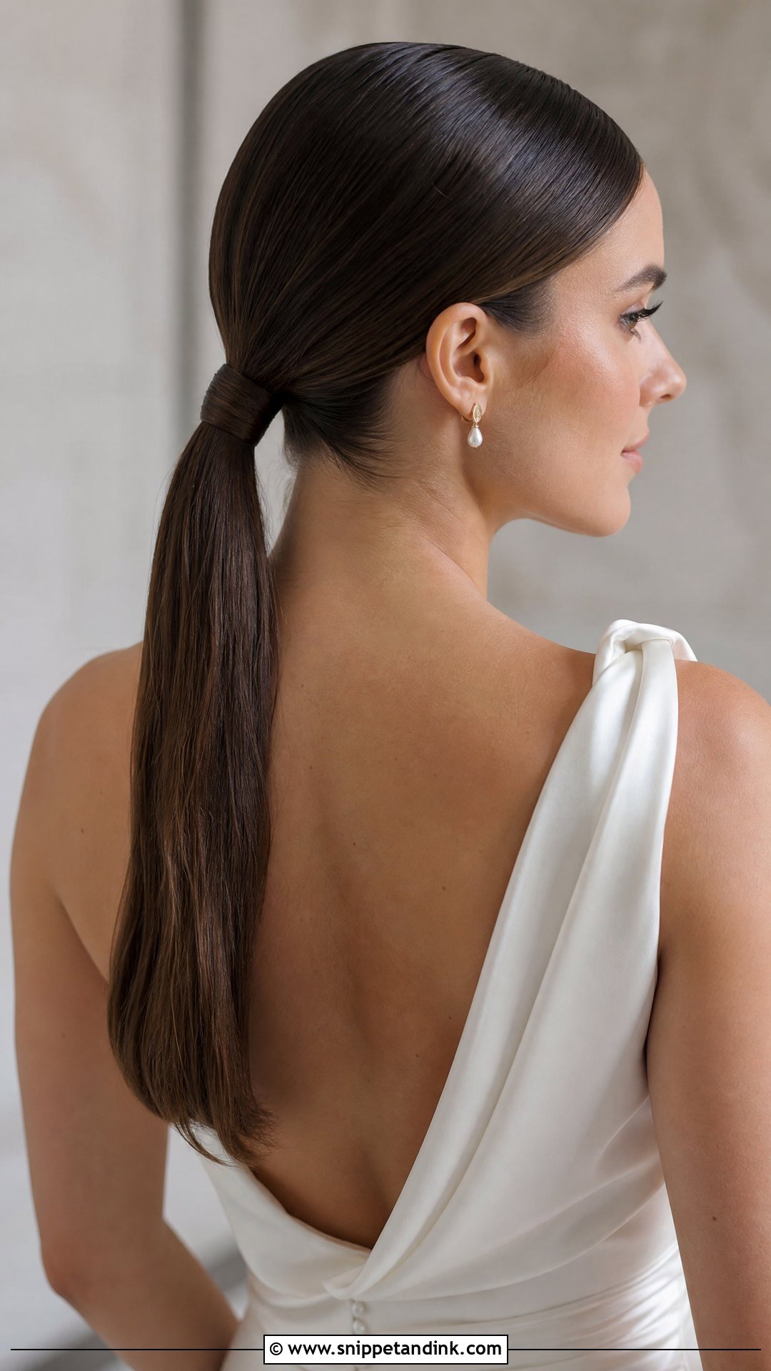 Sleek Low Ponytail Wedding Hair Tutorial - Snippet and Ink - 25 Wedding Hair Tutorial Ideas