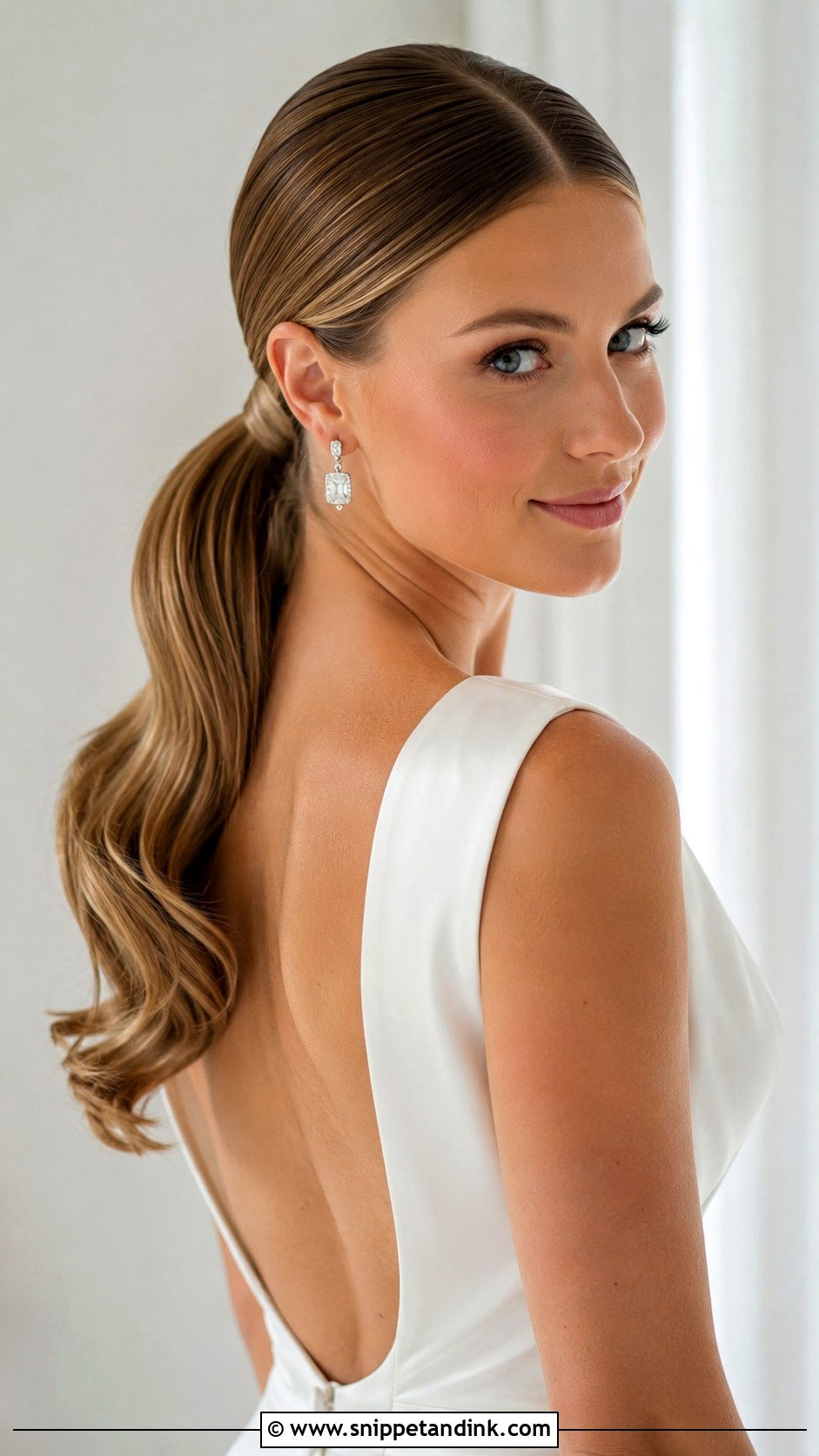 Sleek Low Ponytail Wedding Hairstyle - Snippet and Ink - 15 Wedding Hairstyle Ideas for Long Hair
