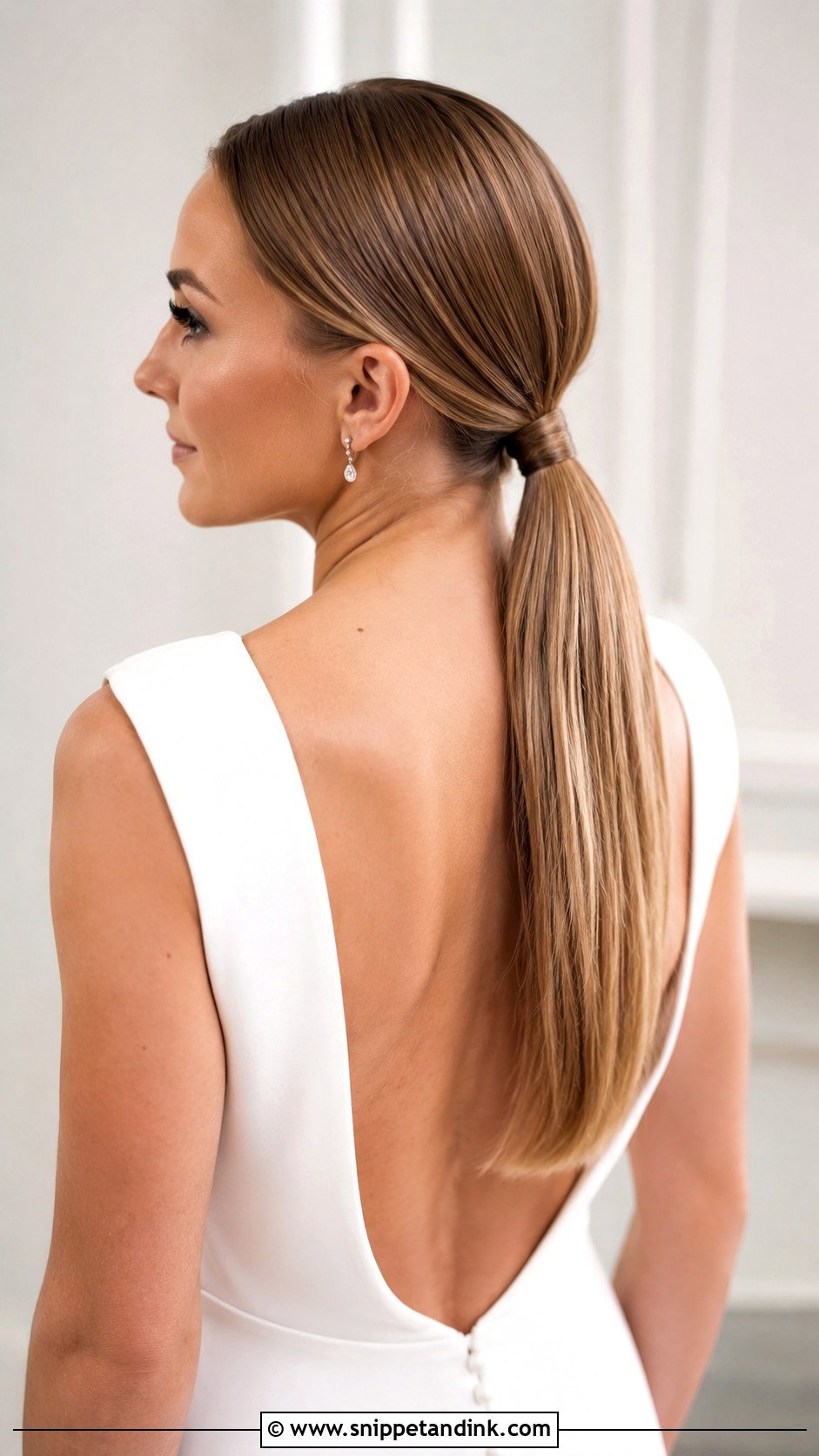 Sleek Low Ponytail Wedding Hairstyle - Snippet and Ink - 20 Hair for a Wedding Ideas