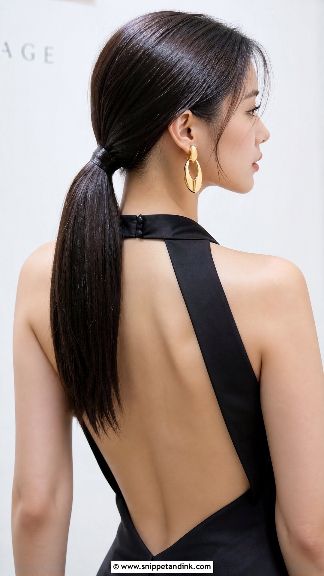 Sleek Low Ponytail for Long Hair - Snippet and Ink - 20 Long Hair Wedding Guest Hairstyles