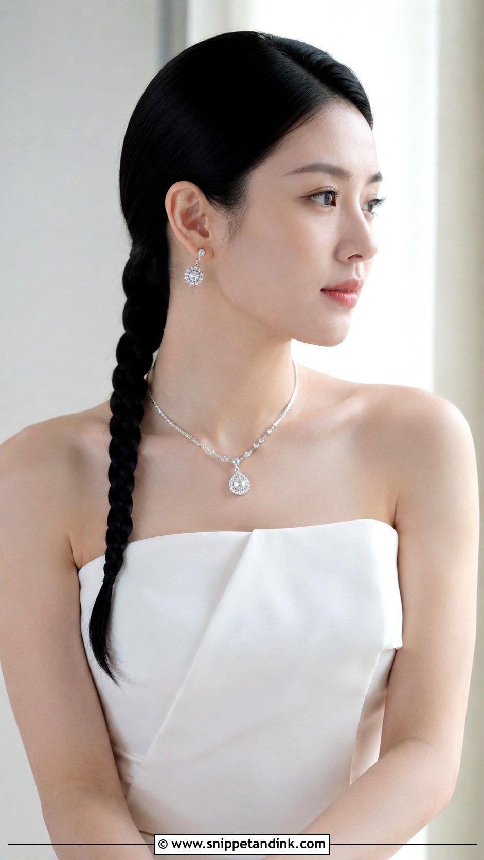 Sleek Low Side Braid - Snippet and Ink - 20 Bridal Side Braid Ideas