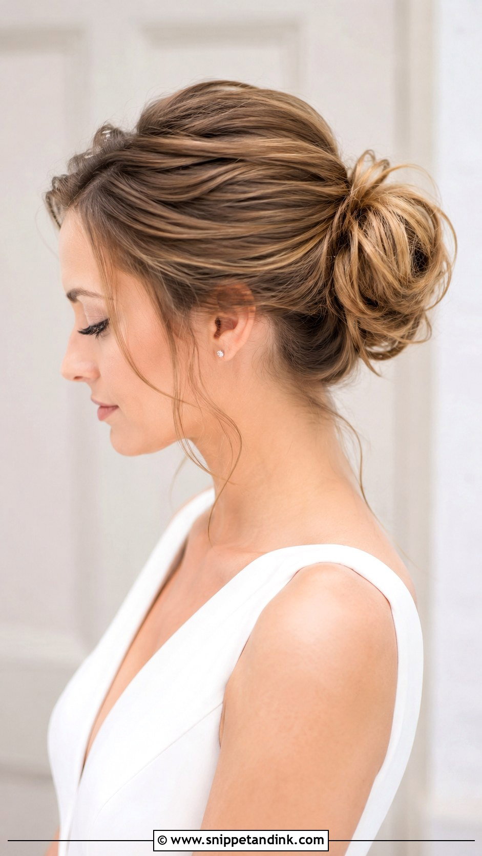 Sleek Messy Bun for Wedding - Snippet and Ink - 25 Messy Bun for Wedding Ideas