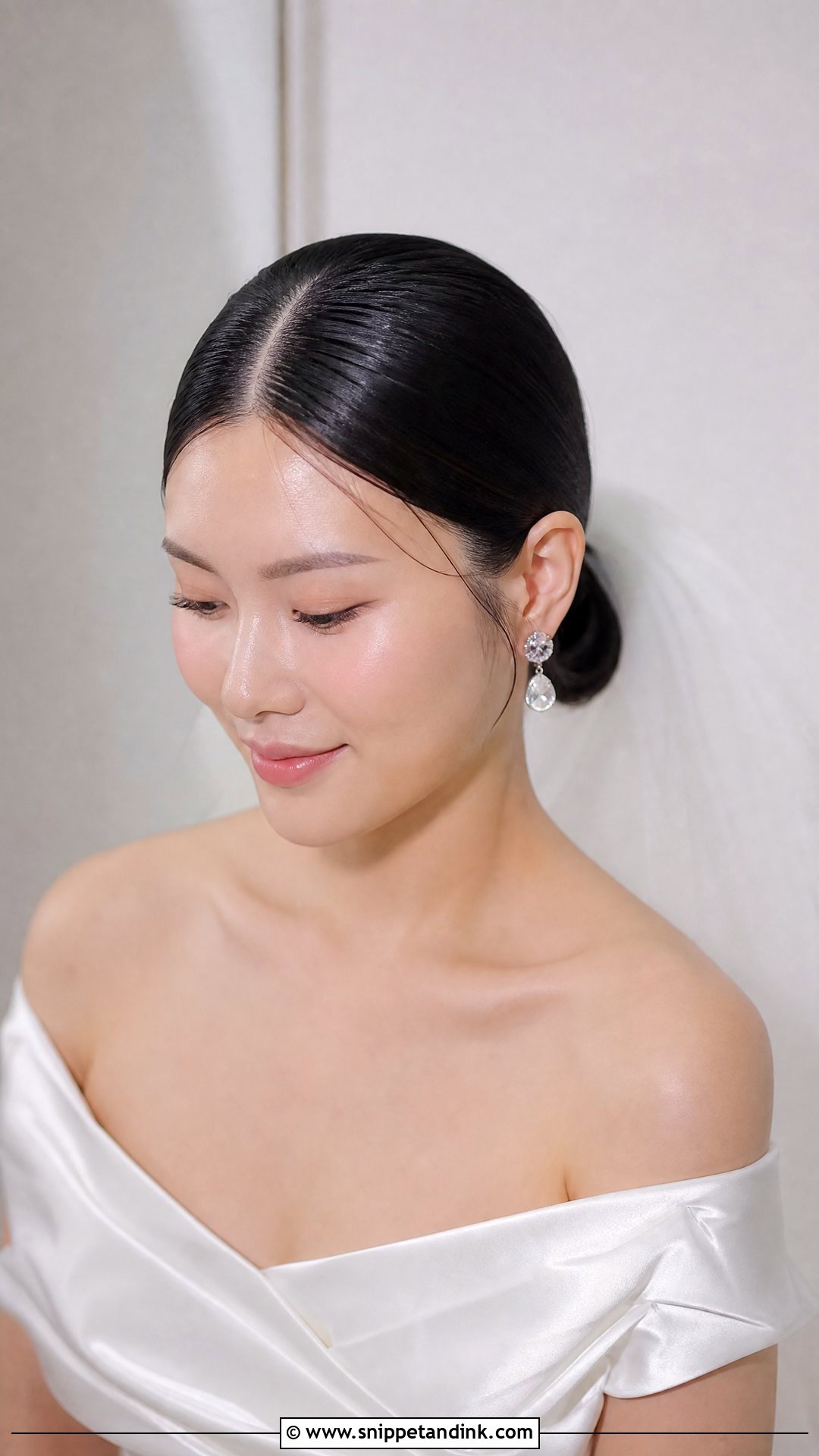 Sleek Middle Part for Wedding - Snippet and Ink - 20 Front Hairstyles for Wedding