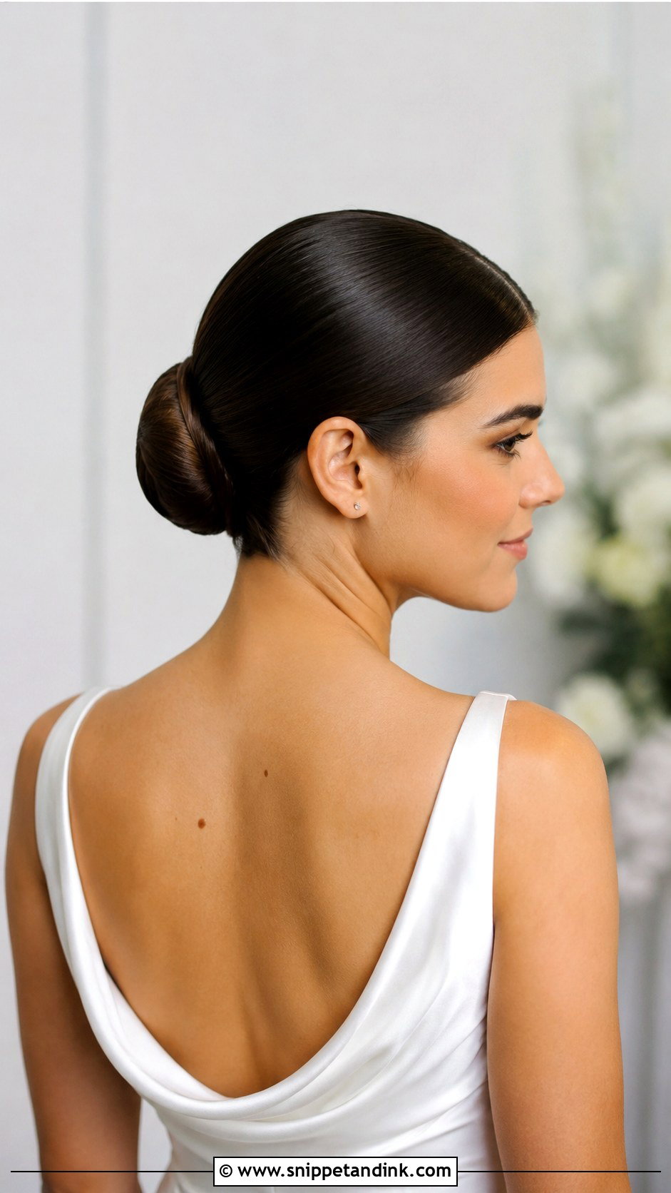 Sleek Modern Chignon - Snippet and Ink - 20 Wedding Hair Up Bride Ideas