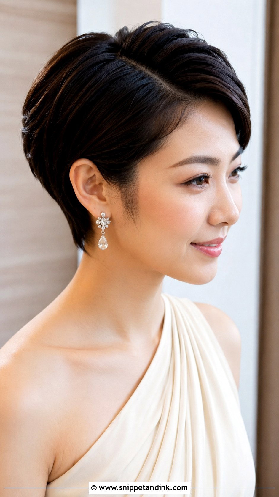 Sleek Pixie Bridesmaid Hairstyle - Snippet and Ink - 20 Bridesmaids Hairstyles for Short Hair