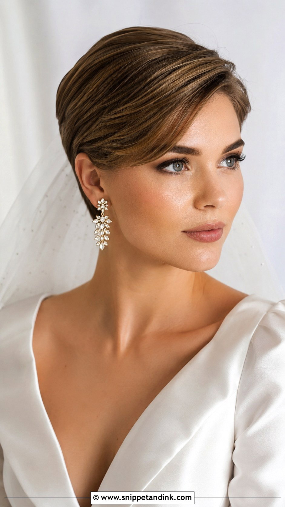 Sleek Pixie Cut With Side Part - Snippet and Ink - 25 Wedding Hair Styles Short Hair