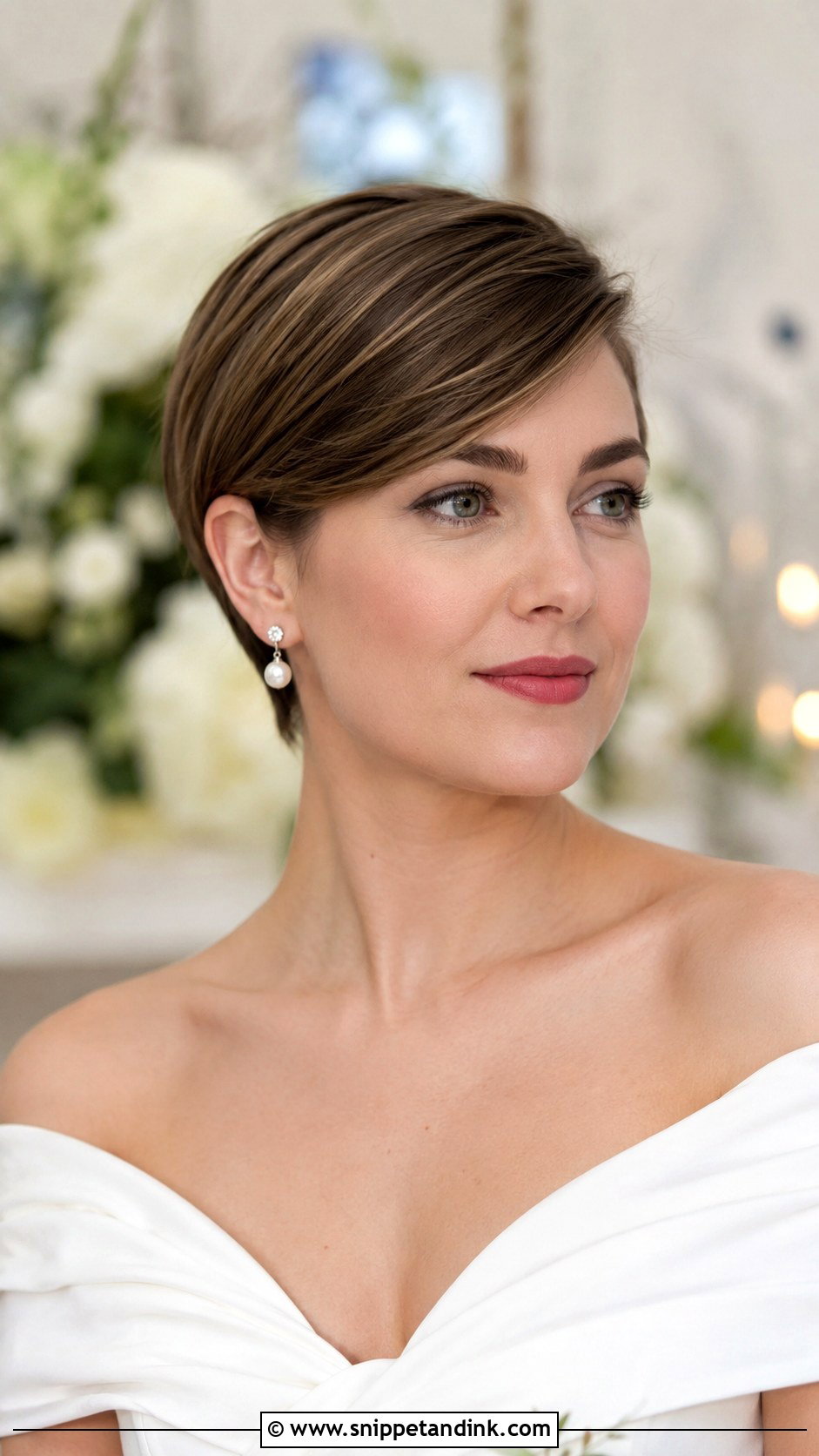 Sleek Pixie Cut With Side Part - Snippet and Ink - 35 Wedding Hairstyles for Short Hair